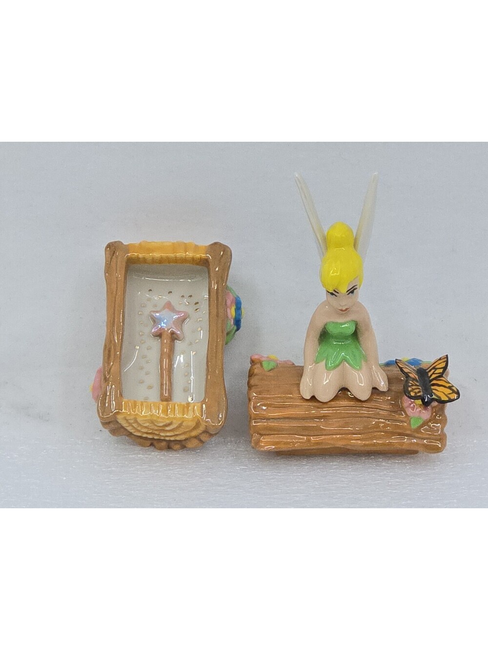 Disney Tinker Bell Ceramic Trinket Box Michael Lawrence Walt Disney Gallery Vtg